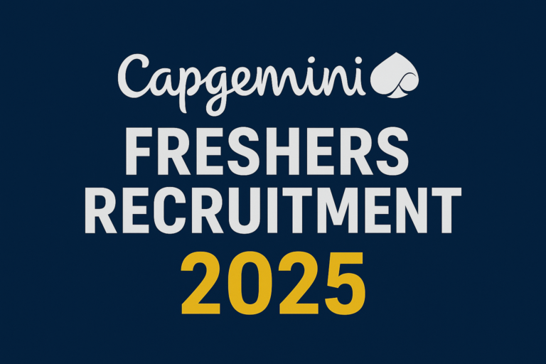Capgemini Freshers Recruitment 2025