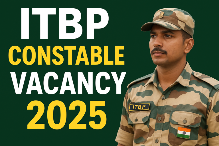 Join the brave ITBP force - Apply for ITBP Constable Vacancy 2025 online.